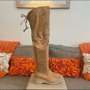 ❣️🆕Nicole Miller Tan Faux Suede Over The Knee Boots❣️